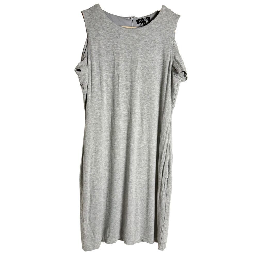 1. State Heather Gray Cold Shoulder Mini Dress Size Medium